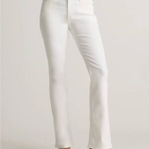 Quince Luna Stretch Kick Flare Jeans in Cloud White Size 27/30